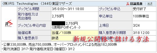 SBI証券RS辞退