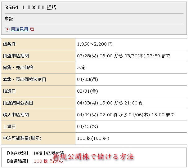 LIXIL_当選